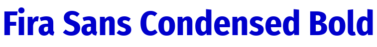 Fira Sans Condensed Bold шрифт